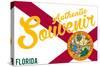Visited Florida - Authentic Souvenir-Lantern Press-Stretched Canvas
