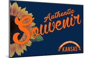 Visited Kansas - Authentic Souvenir-Lantern Press-Mounted Art Print