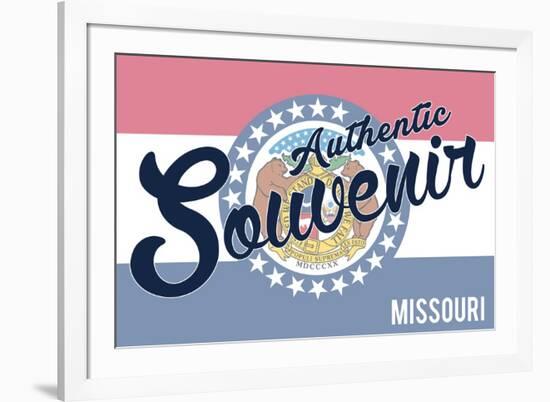 Visited Missouri - Authentic Souvenir-Lantern Press-Framed Art Print