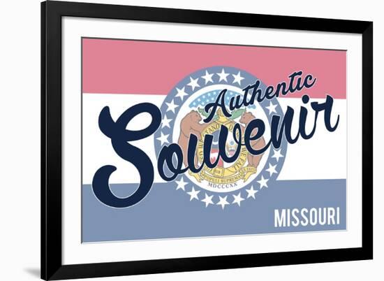 Visited Missouri - Authentic Souvenir-Lantern Press-Framed Art Print