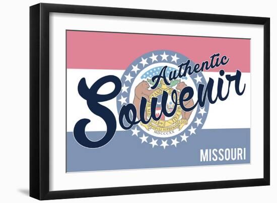 Visited Missouri - Authentic Souvenir-Lantern Press-Framed Art Print