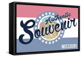 Visited Missouri - Authentic Souvenir-Lantern Press-Framed Stretched Canvas