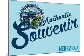 Visited Nebraska - Authentic Souvenir-Lantern Press-Mounted Premium Giclee Print
