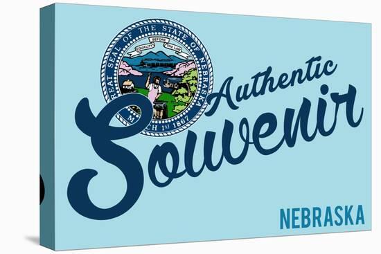 Visited Nebraska - Authentic Souvenir-Lantern Press-Stretched Canvas