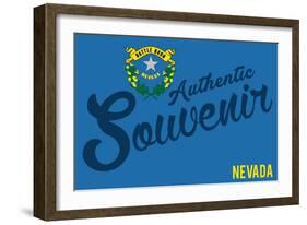 Visited Nevada - Authentic Souvenir-Lantern Press-Framed Art Print