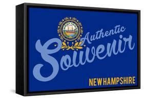 Visited New Hampshire - Authentic Souvenir-Lantern Press-Framed Stretched Canvas