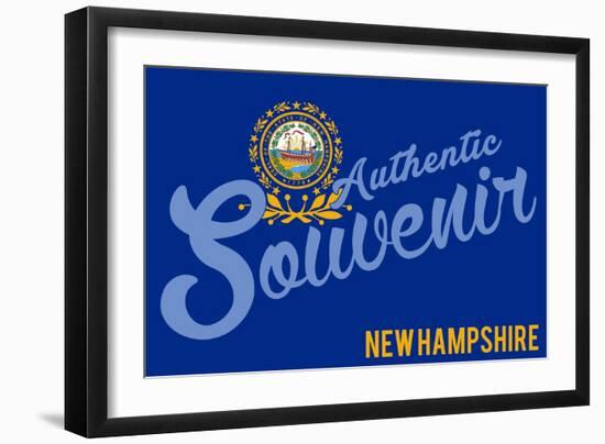 Visited New Hampshire - Authentic Souvenir-Lantern Press-Framed Art Print