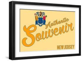 Visited New Jersey - Authentic Souvenir-Lantern Press-Framed Art Print