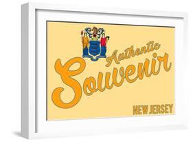 Visited New Jersey - Authentic Souvenir-Lantern Press-Framed Art Print