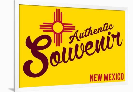Visited New Mexico - Authentic Souvenir-Lantern Press-Framed Art Print