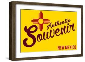 Visited New Mexico - Authentic Souvenir-Lantern Press-Framed Art Print
