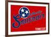 Visited Tennessee - Authentic Souvenir-Lantern Press-Framed Art Print