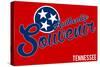 Visited Tennessee - Authentic Souvenir-Lantern Press-Stretched Canvas