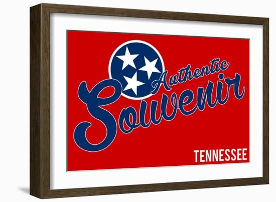 Visited Tennessee - Authentic Souvenir-Lantern Press-Framed Art Print