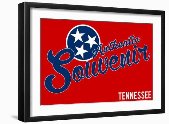 Visited Tennessee - Authentic Souvenir-Lantern Press-Framed Art Print
