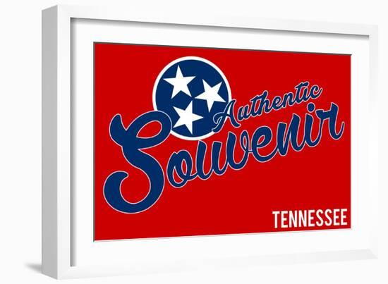 Visited Tennessee - Authentic Souvenir-Lantern Press-Framed Art Print