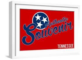 Visited Tennessee - Authentic Souvenir-Lantern Press-Framed Art Print