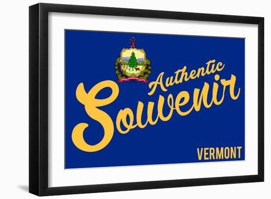 Visited Vermont - Authentic Souvenir-Lantern Press-Framed Art Print