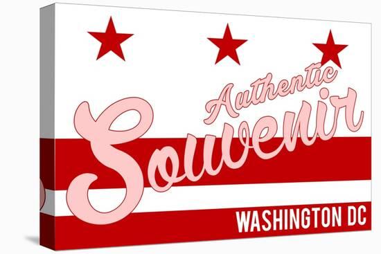 Visited Washington DC - Authentic Souvenir-Lantern Press-Stretched Canvas
