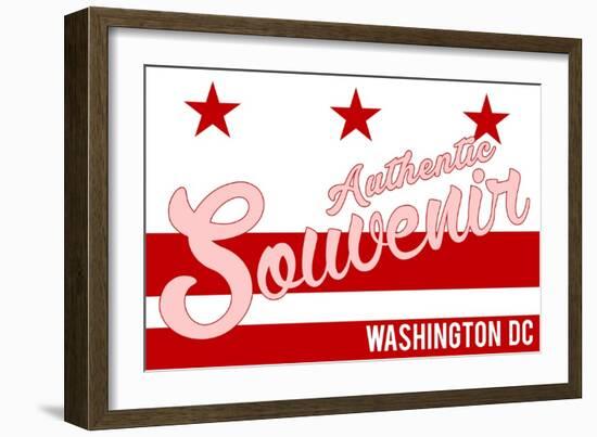 Visited Washington DC - Authentic Souvenir-Lantern Press-Framed Art Print