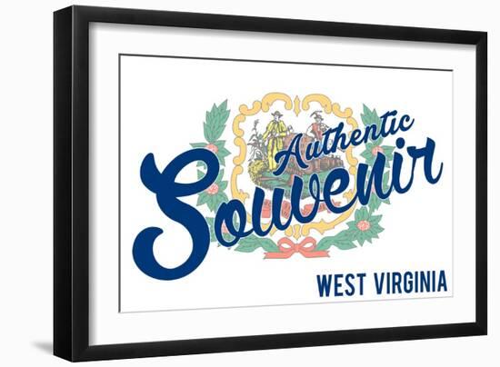 Visited West Virginia - Authentic Souvenir-Lantern Press-Framed Art Print