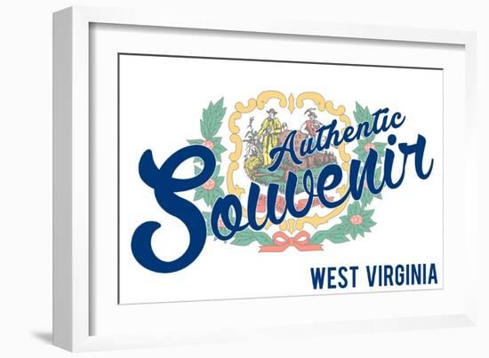 Visited West Virginia - Authentic Souvenir-Lantern Press-Framed Art Print