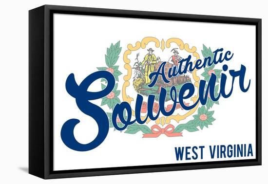 Visited West Virginia - Authentic Souvenir-Lantern Press-Framed Stretched Canvas