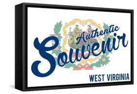 Visited West Virginia - Authentic Souvenir-Lantern Press-Framed Stretched Canvas