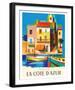 Visitez (Visit) La Cote D'Azur - France - French Riviera-Jacques Nathan-Garamond-Framed Giclee Print