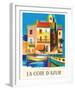 Visitez (Visit) La Cote D'Azur - France - French Riviera-Jacques Nathan-Garamond-Framed Giclee Print