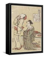 Visiting Atago Shrine, C. 1790-Katsushika Hokusai-Framed Stretched Canvas