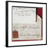 Visiting Card and Envelope of Giuseppe Verdi-null-Framed Giclee Print