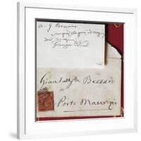 Visiting Card and Envelope of Giuseppe Verdi-null-Framed Giclee Print