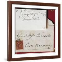 Visiting Card and Envelope of Giuseppe Verdi-null-Framed Giclee Print