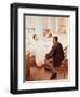 Visiting Day at the Hospital, 1889-Jules Jean Geoffroy-Framed Giclee Print