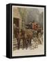 Visiting Grandpapa at Christmas-John Charlton-Framed Stretched Canvas