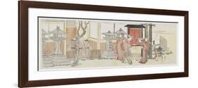 Visiting Oji Inari Shrine, 1801-1805-Katsushika Hokusai-Framed Premium Giclee Print