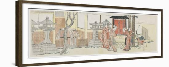 Visiting Oji Inari Shrine, 1801-1805-Katsushika Hokusai-Framed Premium Giclee Print