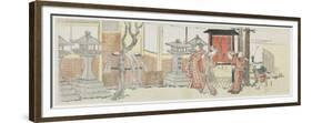 Visiting Oji Inari Shrine, 1801-1805-Katsushika Hokusai-Framed Premium Giclee Print