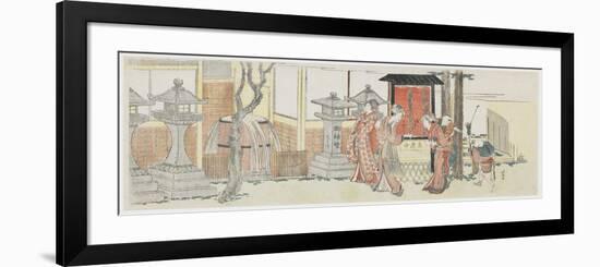 Visiting Oji Inari Shrine, 1801-1805-Katsushika Hokusai-Framed Premium Giclee Print