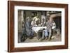 Visiting Pastor Having Dinner with an African-American Family, 1880s-null-Framed Giclee Print