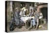 Visiting Pastor Having Dinner with an African-American Family, 1880s-null-Stretched Canvas