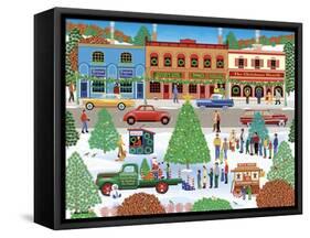 Visiting Santa-Mark Frost-Framed Stretched Canvas