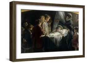 Visiting the Dead Little Girl (Visita Alla Piccola Morta)-Demetrio Cosola-Framed Giclee Print