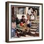 "Visiting the Grandparents", August 3, 1957-Amos Sewell-Framed Giclee Print