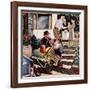"Visiting the Grandparents", August 3, 1957-Amos Sewell-Framed Giclee Print