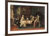 Visiting the New Baby, 19Th Century-Mihaly Munkacsy-Framed Giclee Print