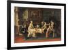 Visiting the New Baby, 19Th Century-Mihaly Munkacsy-Framed Giclee Print