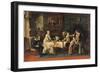 Visiting the New Baby, 19Th Century-Mihaly Munkacsy-Framed Giclee Print