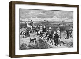 Visiting the Pyramids-Walter Paget-Framed Art Print